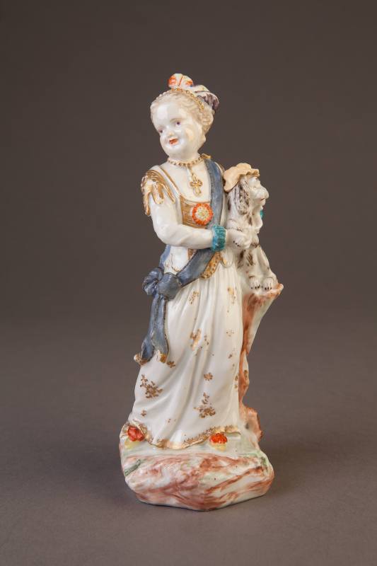 Bristol Figure of a Girl with a Puppy, 1773-1775. Hard-paste porcelain. Dixon Gallery and Garde ...