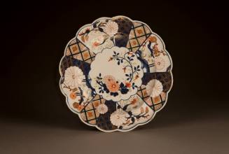 Chelsea Japanese-Style 'Brocade Imari' Pattern Scalloped Plate, 1754-1756. Soft-paste porcelain ...