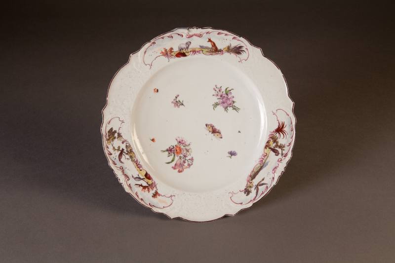 Chelsea Plate of 'Warren Hastings' Type, 1754-1755. Soft-paste porcelain. Dixon Gallery and Gar ...