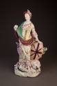 Derby Allegorical Figure of Britannia with Her Lion and Symbols of Puissance, 1765-1770. Soft-p ...