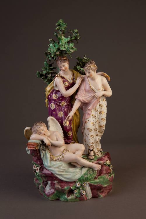 Derby Group of 'Two Virgins Awaking Cupid', 1780-1785. Soft-paste porcelain. Dixon Gallery and  ...