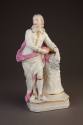 Derby Figure of John Milton Holding a Scroll with a Verse from Paradise Lost, ca. 1780. Soft-pa ...