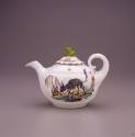 Meissen, Teapot and Cover  with Fabulous Creatures ("Fabeltiere"), ca. 1740. Hard-paste porcela ...