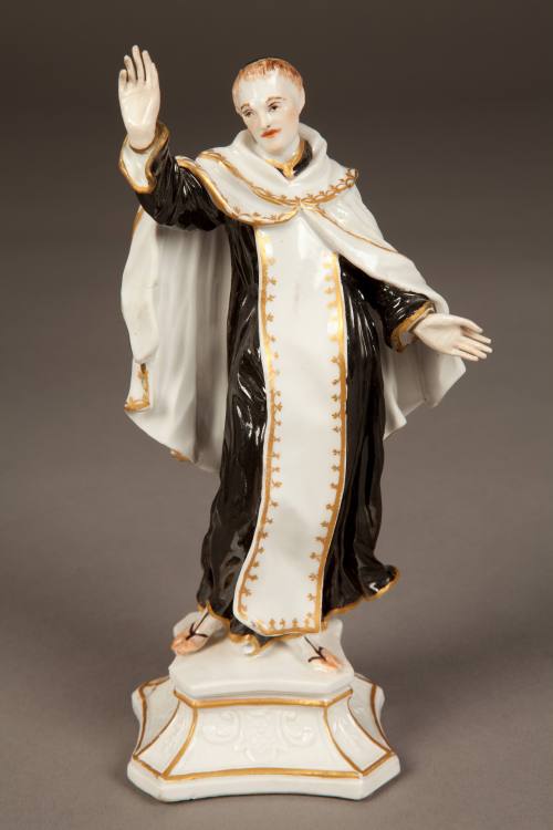 Meissen, Beatified Monk ("Ordensheiliger"), 1737-40. Hard-paste porcelain. Dixon Gallery and Ga ...