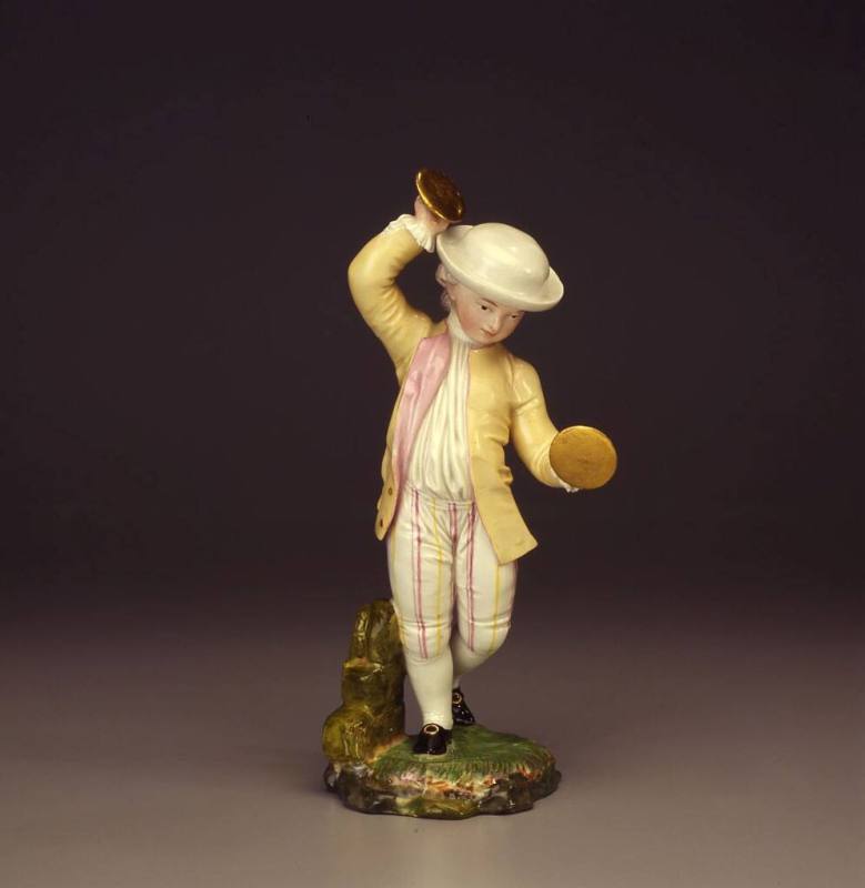 Höchst, Boy Playing the Cymbals, ca. 1775. Hard-paste porcelain. Dixon Gallery and Gardens; Beq ...