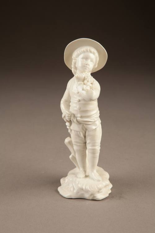 Höchst, Boy with Wreath, ca. 1770. Hard-paste porcelain. Dixon Gallery and Gardens; Bequest of  ...
