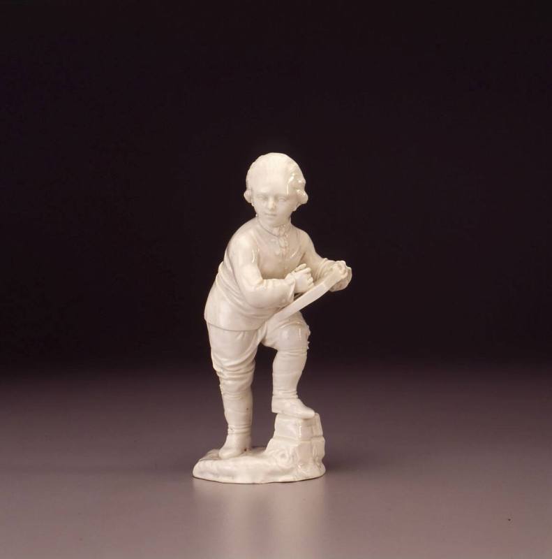 Höchst, Boy as a Scribe, ca. 1770. Hard-paste porcelain. Dixon Gallery and Gardens; Bequest of  ...