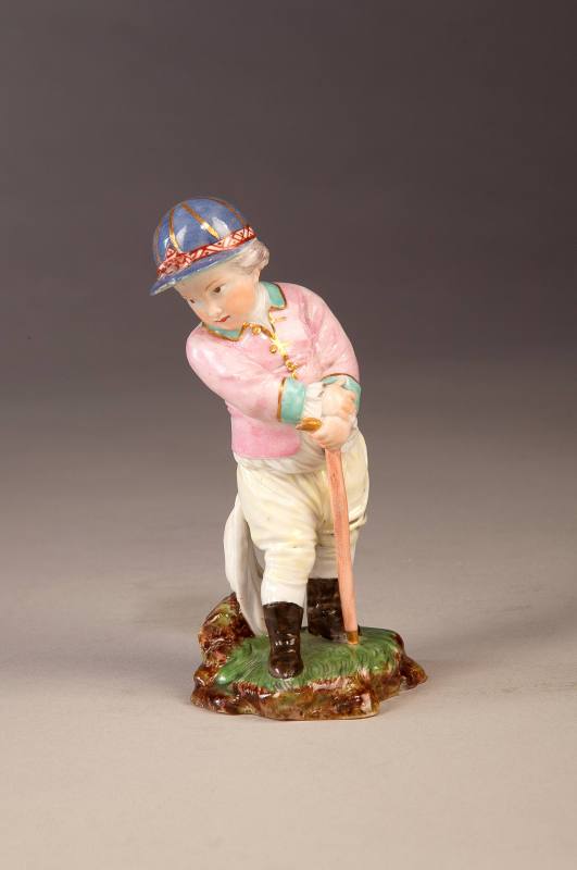 Höchst, Boy as a Jockey, ca. 1770. Hard-paste porcelain. Dixon Gallery and Gardens; Bequest of  ...