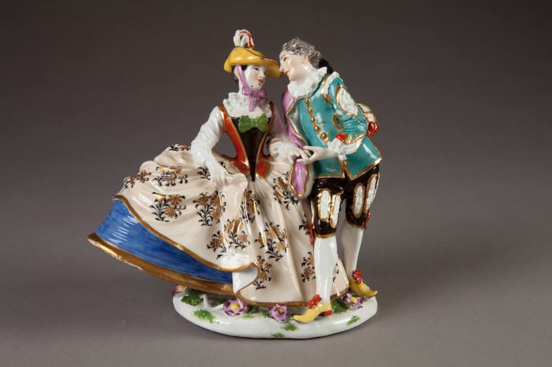 Meissen, Spanish Lovers from the Commedia dell'Arte, ca. 1741. Hard-paste porcelain. Dixon Gall ...