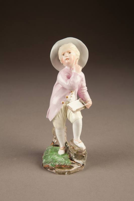 Höchst, Boy with Book (?), ca. 1770. Hard-paste porcelain. Dixon Gallery and Gardens; Bequest o ...