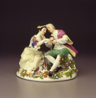 Meissen, Lovers, ca. 1745. Hard-paste porcelain. Dixon Gallery and Gardens; Bequest of Mrs. War ...