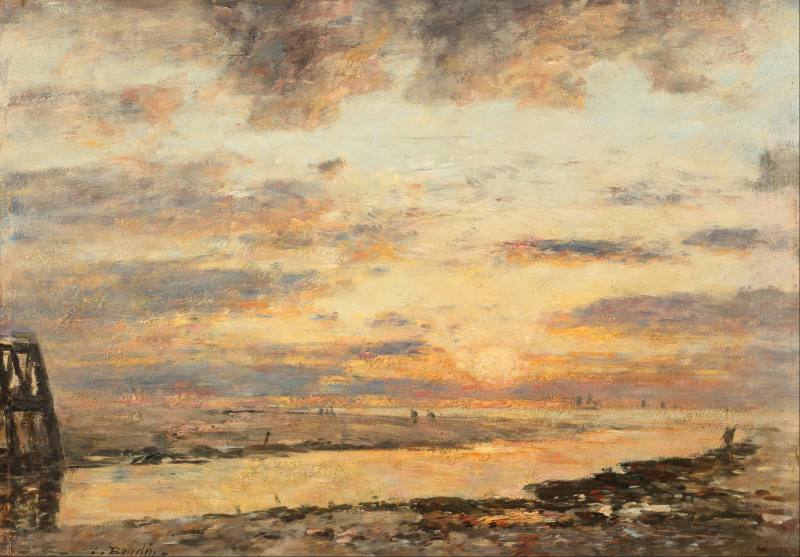 Eugene-Louis Boudin, Surroundings of Trouville, 1873. Oil on panel. Dixon Gallery and Gardens;  ...