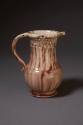 Staffordshire, Cream-Colored Earthenware Puzzle Jug with Manganese Underglaze Oxide Decoration, ...