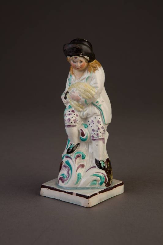 Staffordshire, Pearlware Allegorical Figure of 'Summer,' 1790-1800. Cream-colored earthenware.  ...