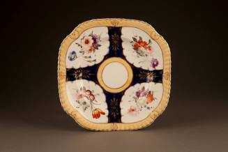 J.D. Baxter [John Denton Bagster] Earthenware Square Dish Painted with Floral Clusters, 1823 -1 ...