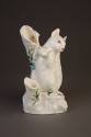 Staffordshire Vase Modeled as a Squirrel Holding a Nut and Seated among Three Tree-Stumps, 1875 ...