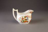 Stafforshire, 'London' Shape Milk Jug Printed in Black and Painted with Chinese Vessels of Flow ...