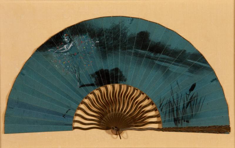 Jean-Louis Forain, Dancer in a Colored Tutu (fan), ca. 1890. Black chalk, pastel, and gouache o ...