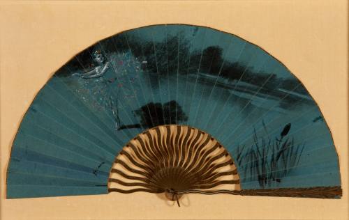 Jean-Louis Forain, Dancer in a Colored Tutu (fan), ca. 1890. Black chalk, pastel, and gouache o ...