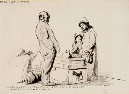 Jean-Louis Forain, No. 141: Paris Ville du Front, 1918. Lithograph on paper. Dixon Gallery and  ...