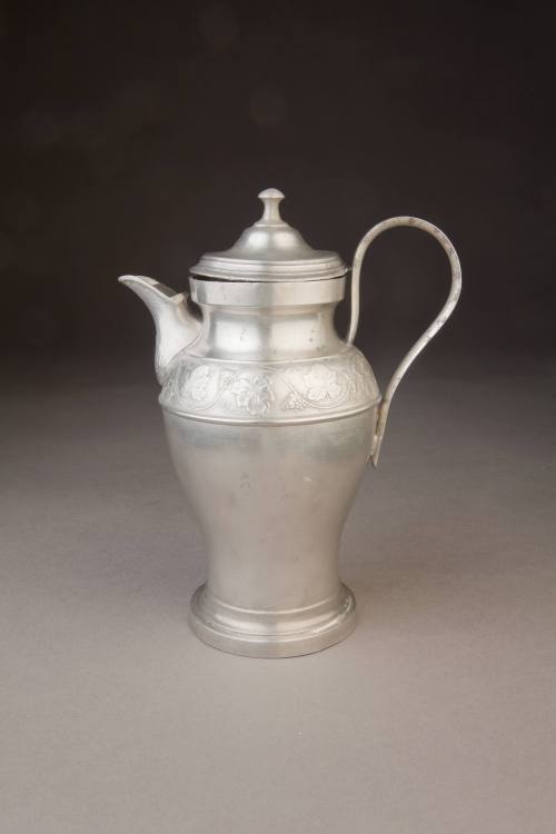 Johann Georg Gunzler, Footed Milk Jug, ca. 1833–1875. Pewter. Dixon Gallery and Gardens; Gift o ...