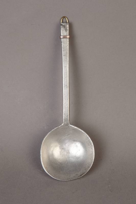 Unknown maker, Spoon (Puritan Spoon), ca. 1700. Pewter. Dixon Gallery and Gardens; Gift of Dr.  ...