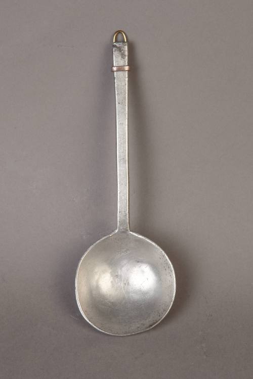 Unknown maker, Spoon (Puritan Spoon), ca. 1700. Pewter. Dixon Gallery and Gardens; Gift of Dr.  ...