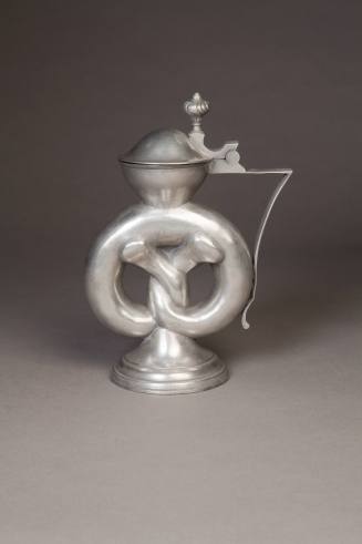 Unknown maker, Apprentice Piece Pretzel Jug, mid to late 18th century. Pewter. Dixon Gallery an ...