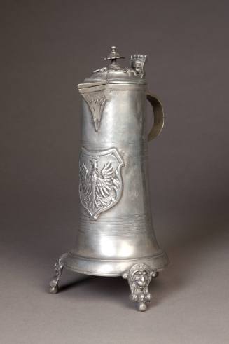 Unknown maker, Footed Spring Flagon, early 19th century. Pewter. Dixon Gallery and Gardens; Gif ...