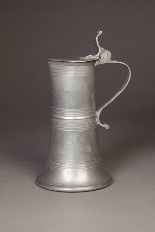 Johann Schaefer, Spring Flagon, ca. 1745-1771. Pewter. Dixon Gallery and Gardens; Gift of Dr. a ...