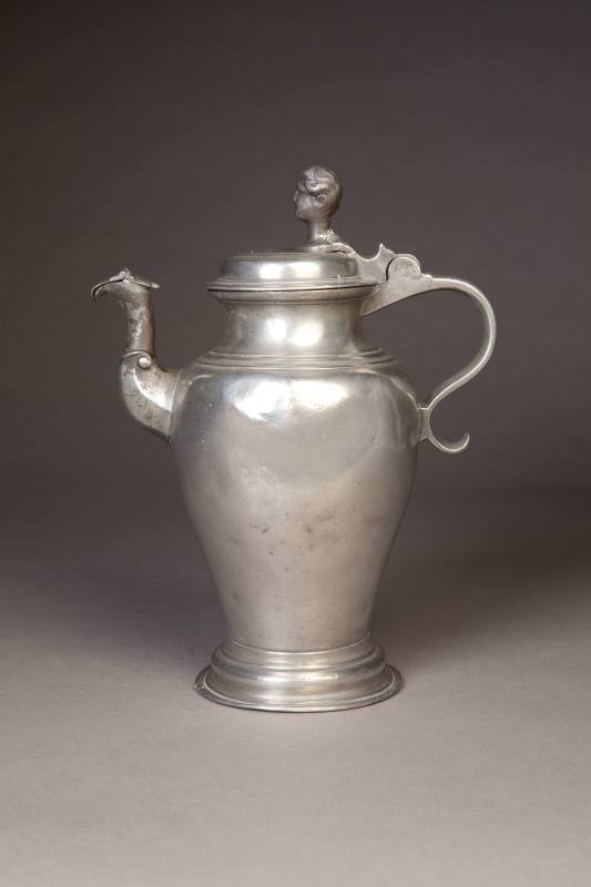 Unknown maker, Covered Wine Dispenser, 18th century. Pewter. Dixon Gallery and Gardens; Gift of ...