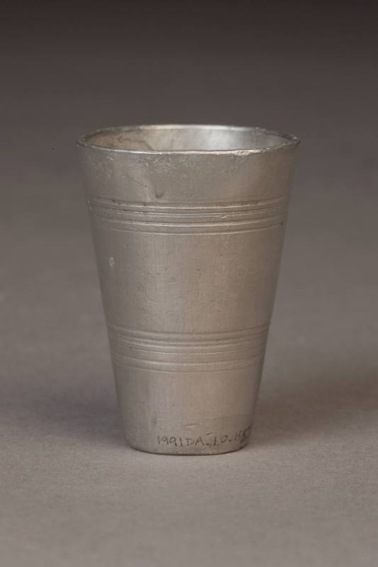 Unknown maker, Measure, Mid 19th century. Pewter. Dixon Gallery and Gardens; Gift of Dr. and Mr ...