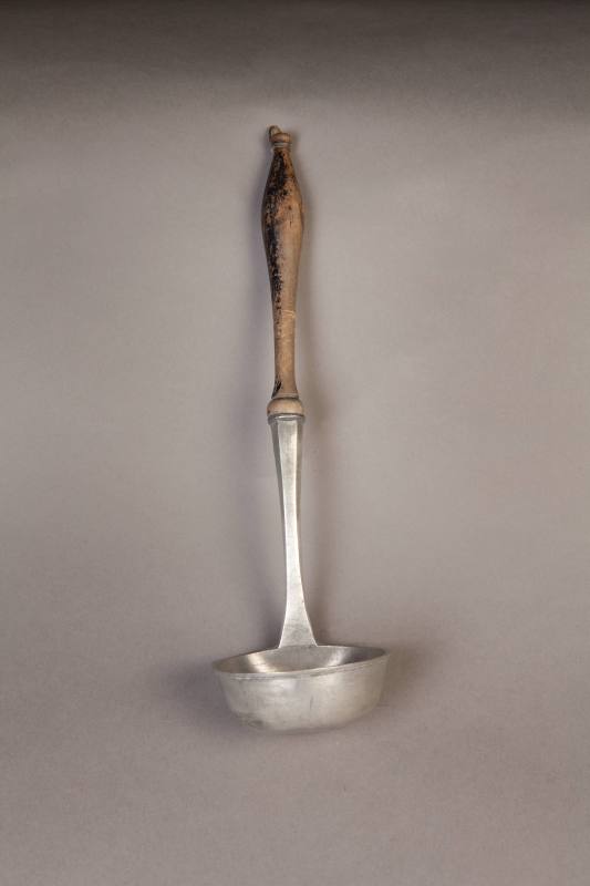Unknown maker, Ladel with Wooden Handel, late 18th-early 19th century. Pewter and wood. Dixon G ...