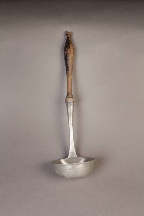 Unknown maker, Ladel with Wooden Handel, late 18th-early 19th century. Pewter and wood. Dixon G ...
