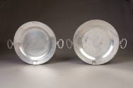 William Calder, Hot Water Plates, ca. 1800-1825. Pewter. Dixon Gallery and Gardens; Gift of Dr. ...