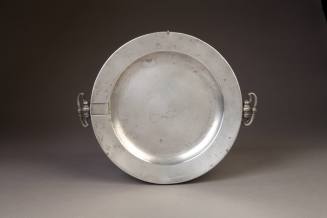 Ingram Beadley, Hot Water Plate with Hinged Handles, late 18th century. Pewter. Dixon Gallery a ...