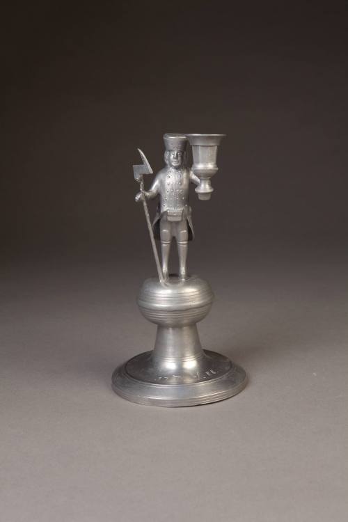 Christian August Klemm, Figural Miner Candlestick, 1807-1841. Pewter. Dixon Gallery and Gardens ...