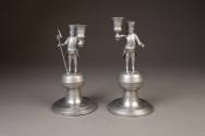 Christian August Klemm, Figural Miner Candlesticks, 1807. Pewter. Dixon Gallery and Gardens; Gi ...