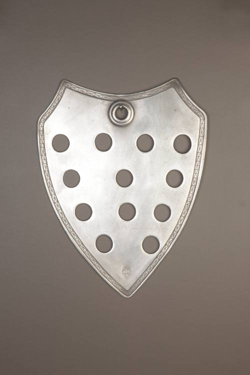 Unknown maker, Shield Plaque, ca. 1740. Pewter. Dixon Gallery and Gardens; Gift of Dr. and Mrs. ...