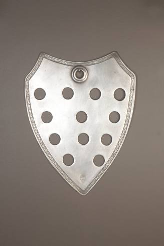 Unknown maker, Shield Plaque, ca. 1740. Pewter. Dixon Gallery and Gardens; Gift of Dr. and Mrs. ...