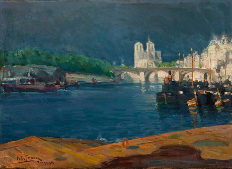 Henry Ossawa Tanner, View of the Seine, Looking toward Notre-Dame, 1896. Oil on canvas. Dixon G ...