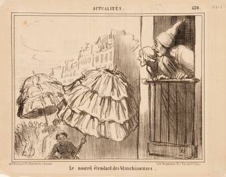 Honoré Daumier, The new flag of the laundresses, August 26, 1857. Lithograph on newsprint. Dixo ...