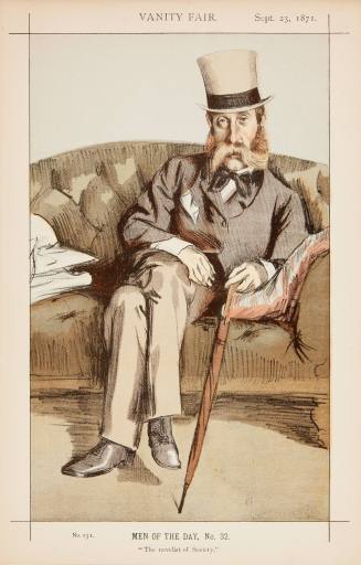 James Jacques Joseph Tissot, Men of the Day, No. 32: The Novelist of Society, September 23, 187 ...