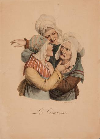 Louis-Léopold Boilly, Les Cancans, ca. 1824. Hand-colored lithograph. Dixon Gallery and Gardens ...