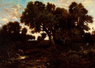 Theodore Rousseau, Landscape, ca. 1860. Oil on board. Dixon Gallery and Gardens; Gift from the  ...