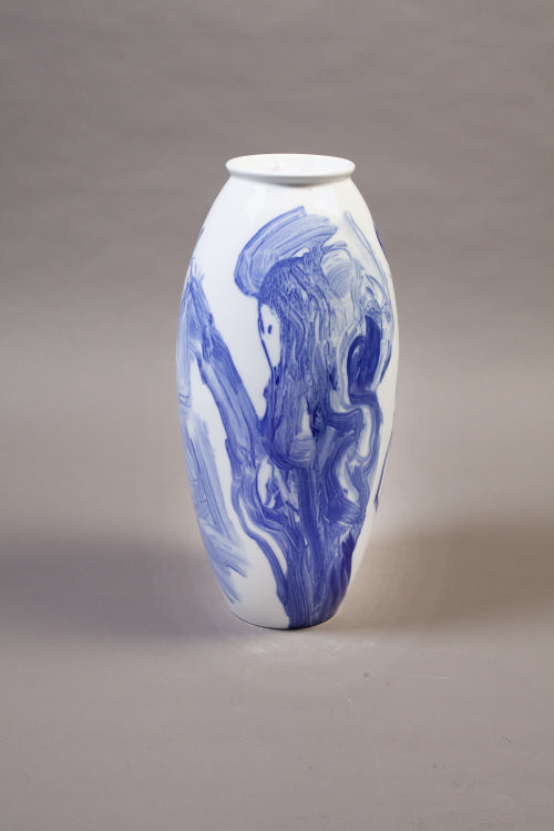 Zao Wou-Ki, Homage to Li-Po – The Incessant Waves of the Yangtze (vase), 2008; Bernardaud Manuf ...