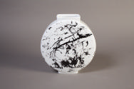 Zao Wou-Ki, Black Dragon (vase), 2008, Bernardaud Manufactory, Limoges, Original vase painted b ...