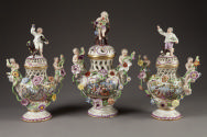 Höschst, Garniture Set, 1763-1766. Hard-paste porcelain. Dixon Gallery and Gardens; Bequest of  ...