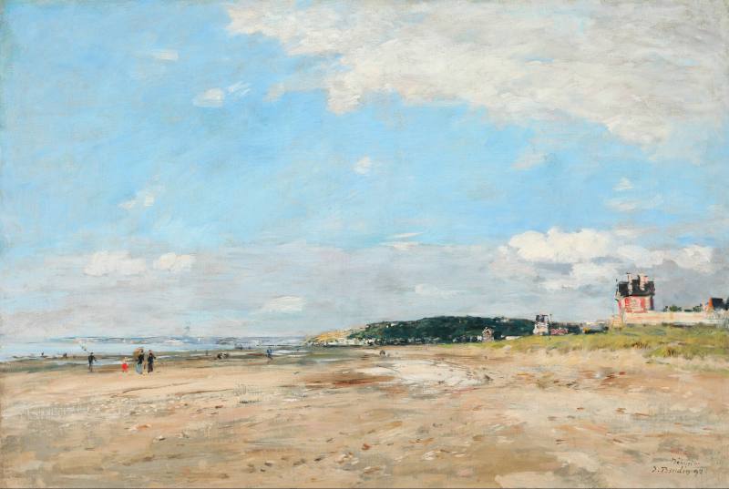 Eugene-Louis Boudin, The Beach at Benerville, Low Tide, 1892. Oil on canvas. Dixon Gallery and  ...