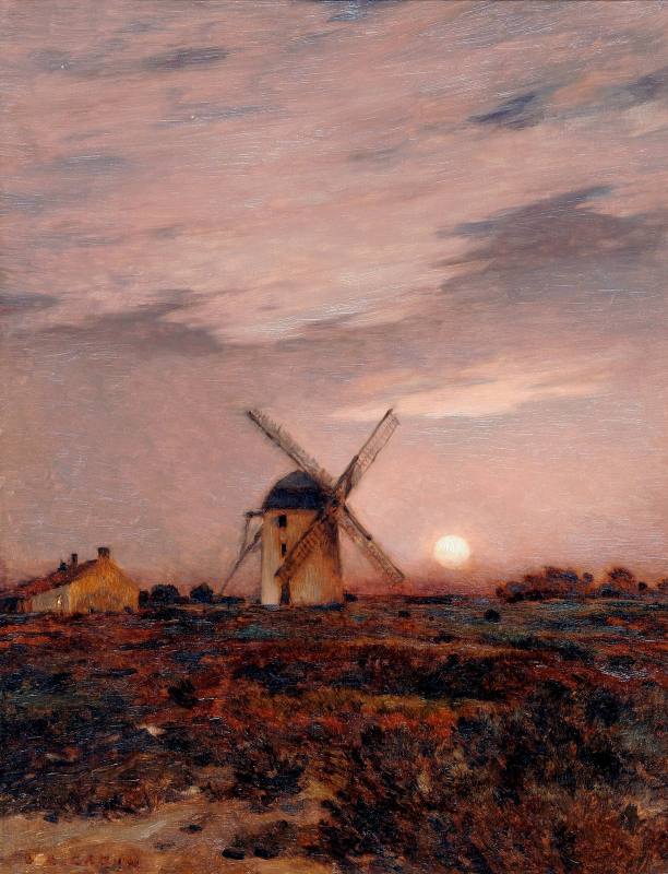 Jean Charles Cazin, Landscape with Windmill, ca. 1880. Oil on canvas. Dixon Gallery and Gardens ...